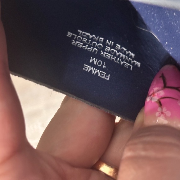 Matisse Femme suede Leather platform sandals in navy size 10 New - Picture 3 of 6